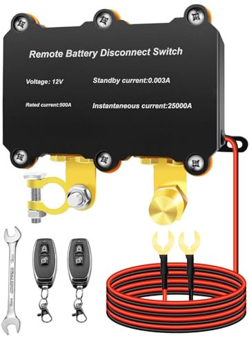 Heart Horse Kill Switch for Car 12V 500A Remote Battery Disconnect Switch Anti-Theft Remote Control Battery Kill Switch Automatic Shut/Cut Off Switch for DC 12V Car Boat Truck RV ATV Vehicle