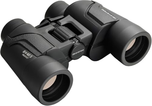 OM SYSTEM 8x40 S Binoculars - Wide Field View Nature Optics & Rubber Grip