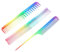 WRITWAA 3 Pezzi Pettini Colorati Antistatici per Parrucchiere per Acconciature e Styling Leggeri e Facili Usare