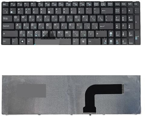 WZKOZDR Russischer Laptop für K52S K53SD K53SK K53SM K53SV MP-09Q33U4-5282 0KN0-E02UI02 schwarz(RU Small Keycap)