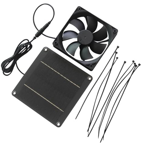 YUGSHNKFC Ventilateur d'extraction d'air à panneau solaire 4 W 12 V pour ventilation dissipation de la chaleur dans les serres abris de jardin Ventilateur de ventilation à énergie solaire