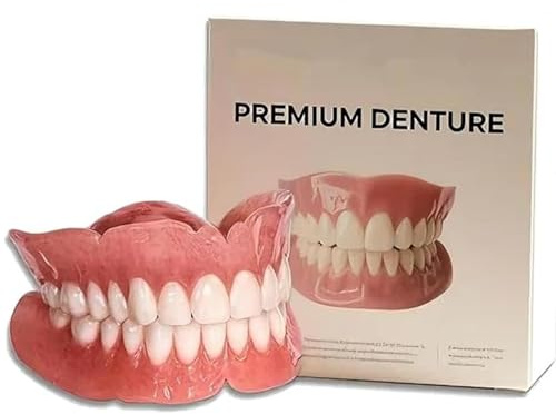 Dentures – Premium Dentures, Kit de relé de denture douce, dents de placage, Kit de relé en silicone pour hommes et femmes, facile à utiliser (1pcs)