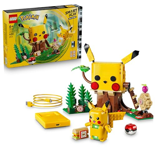 LEGO Pokémon SMART Play: Trainingshaus mit Pikachu - interaktives All-in-1 Spielset mit SMART Brick, 4 Tags, Figur und Ladegerät - Geschenkidee für Kinder ab 6 Jahren - 72164