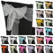 Trimming Shop 100pcs Silver Organza Sashes for Chairs Wider Sash Fuller Bow Chair Cover Bow Sashes for Wedding, Birthday, Reception, Anniversary Party Decoration, 17x280cm