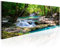 decomonkey Bilder Wasserfall 120x40 cm 1 Teilig Leinwandbilder Bild auf Leinwand Vlies Wandbild Kunstdruck Wanddeko Wand Wohnzimmer Wanddekoration Deko Wald Natur Landschaft