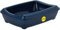 CAT CENTRE Dark Blue Open Cat Litter Tray With Rim Large 50cm Kitten Pet Toilet Plastic Loo Pan Box Anti-Spillage Portable Rounded Corners Detachable Rim Easy Cleaning No Spilling