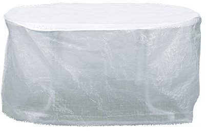 Boni-Shop transparente Schutzhülle f. Gartenmöbel Abdeckung (Tisch, ca.93x83)