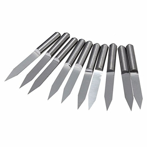 EsportsMJJ 10St 0,1 Mm 30Grad Karbid Platine Gravur Bits Cnc Fräser V-Form