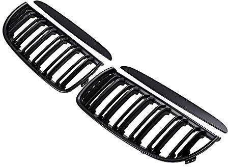 Parrillas frontales de doble puente para parrilla de riñón, negro mate, E90 E91, 323i 325xi 330i 328i 328xi 335i 335xi,05-08