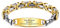 MeMeDIY Personalisierte Armband Gravur Name Identifizierung ID Angepasst Für Männer Frauen Mädchen Jungen Edelstahl Einstellbare Link Armbänder (Gold Farbe, 203 Millimetro, Königskette)