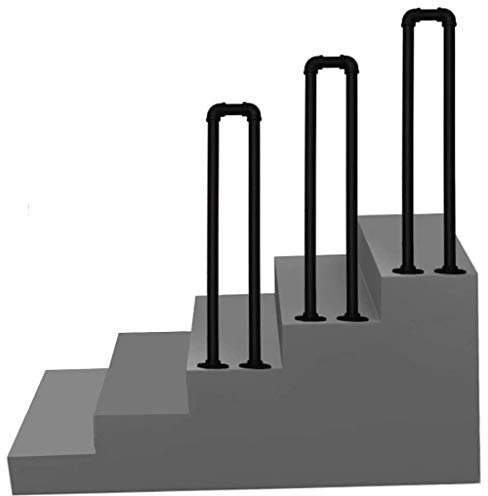RTY-SC Außen Geländer for Stufen Treppen Handlauf Geländer Treppengeländer Innen Treppenhandlauf handläufe für aussen Balkon Brüstung Stange Steintreppe Holztreppe Bodenmontage (35~100cm)
