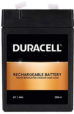 Duracell Original DR4-6 Valve Regulated Lead Battery - 6V | 4Ah - Replaces RT640 | Lucas 6v 4AH |LP6-4.0 | Np4-6 | FM640A | Y4-6V | HQ 6V 4Ah | Ultramax 6V 4Ah