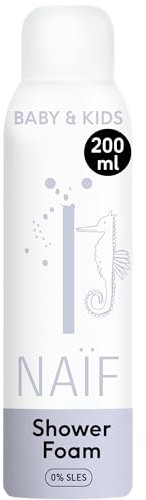 Naif Frecher Duschschaum - 200 ml - für Baby und Kind - Natürlichen Inhaltsstoffen - 100% Vegan