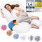 SMOOTHY Schwangerschaftskissen, Seitenschläferkissen, Lagerungskissen, Baby-Kissen & Stillkissen in U-Form mit abnehmbarem & waschbarem Bezug aus 100% Baumwolle (Junior XL, 120 x 70 cm, Weiß)