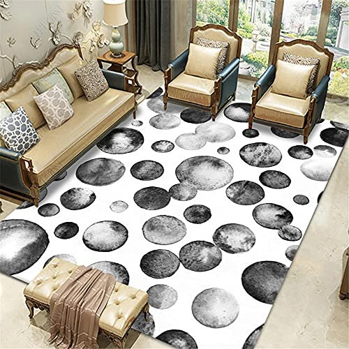 AU-OZNER rug anti slip underlay,Gray-white carpet, pebble pattern comfortable office chair mat easy to spread anti-fatigue carpet,bedroom accersories -Grayish_160x230cm