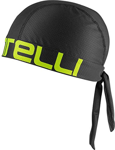 CASTELLI Men's Bandana, Elektrischer Kalk/Schwarz-Blau-Magnern, Einheitsgröße