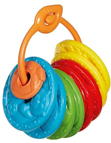 Chicco Le Bocce del Bosco, 8 Bocciakugeln, mit Waldtieren, flach, ergonomische Form, 1 Mundstück, 1 Tragering, fördert die Koordination, Spielzeug für Kinder von 2-5 Jahren