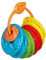 Chicco Le Bocce del Bosco, 8 Bocciakugeln, mit Waldtieren, flach, ergonomische Form, 1 Mundstück, 1 Tragering, fördert die Koordination, Spielzeug für Kinder von 2-5 Jahren