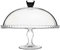 Muddy Hands Large Clear Glass Cake Stand with Lid & Pedestal Cupcake Pastry Food Serving Display Plate