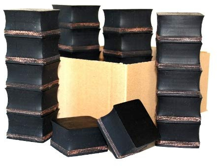 Gummiauflage 55x55x28mm (Karton mit 23 Stück) (0,87€/Stück) Gummi-Unterlage Auflage eckig Auto Klotz-Block Rangier-Wagen-Heber Puffer Reifen Reifenwechsel Zubehör
