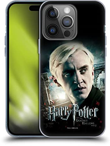 Head Case Designs Offizielle Harry Potter Draco Malfoy Deathly Hallows VIII Soft Gel Handyhülle Hülle kompatibel mit Apple iPhone 14 Pro