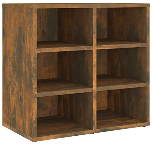 vidaXL Shoe Cabinet Hallway Living Room Furniture Wall Mounted Shoe Storage Rack Organiser Cupboard Shelf Stand Holder Storage Unit Smoked Oak