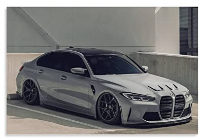 Auto-Poster BMW M3 G80, dekoratives Gemälde, Leinwand, Wandposter und Kunstbild, modernes Familien-Schlafzimmer, Deko-Poster, 50 x 75 cm