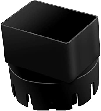 Abonda Fallrohr-Adapter, Fallauslauf auf Ablaufrohr, Fliesenadapter, runder zu quadratischer Dachrinnen-Abflussadapter für Abflussrohre oder gewelltes Landschaftsrohr