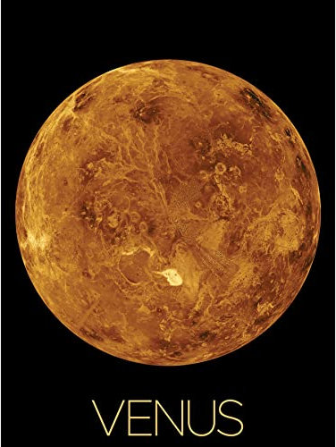 Artery8 NASA Our Solar System Venus Planet Northern Hemisphere Unframed Wall Art Print Poster Home Decor Premium