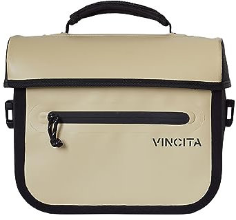 Vincita X-Cooper Wasserabweisende Vordertasche – Fahrradtasche für Brompton-Klappfahrrad mit rückseitigem Magnetverschluss, geräumigem Innenraum, Tragegriff Oben und hellem Innenfutter
