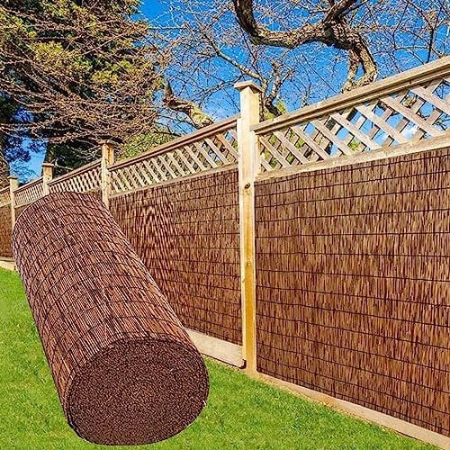 RUCRAK Reed Fencing Balcony Reed Fence Bamboo Screen Fencing for Outdoor Backyard Patio Bamboo Reed Fencing Privacy Home Decorations Patio Screening For Garden (Size : 61x213CM(2x7ft))