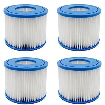 Trade-Shop 4X Whirlpool-Filter/Ersatz-Filter/Filterpatrone kompatibel mit Bestway Lay-Z-Spa Miami, Vegas, Palm Springs, Hawaii, Monaco, Paris