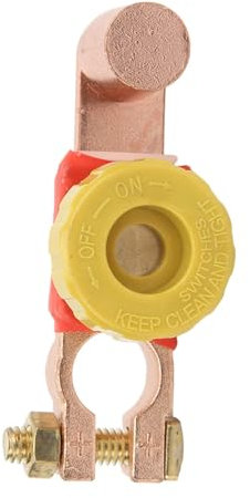 Car Battery Master Isolator Switch, 6V 12V 24V Battery Quick Disconnect Switch Power Cut Off Positive Battery Terminal Connector for Car RV ATV (red)