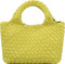 NOBLIFE Gewebte Crossbody-Tasche für Damen, super süße kleine Tasche, Geldbörse, quadratisch, ultraweich, Handtasche mit abnehmbarem Riemen, Grasgrün, Small, Gewebt