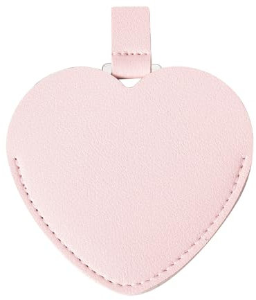 Petit miroir de maquillage pour sac à main, mini miroir de courtoisie de poche incassable miroir de voyage fin pour sac à main, miroir compact en acier inoxydable rose pour sac à main