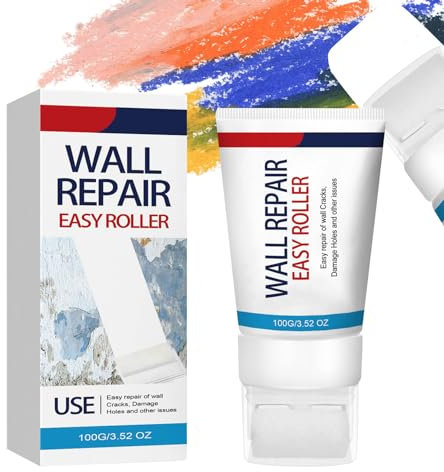 Wandfarbe Ausbessern Weiß, Wandreparatur, Wandreparaturpaste Farbroller Wandfarbe, Farbe wand, Weiße Wandfarbe, Wand für die Reparatur von Rissen, Grosse Kapazität 100G (1 Stück)