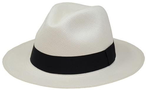 Tumia LAC - Panama Hat for Men, Handmade Ecuadorian Straw Adjustable | Fedora for Summer, Packable & Breathable Sun Hat with Ribbon Band