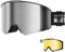 OutdoorMaster Falcon Ski Goggles Lens by ZEISS, OTG Snowboard Goggles Anti-Fog, Magnetic Interchangeable Lens, Schneebrille für Männer & Frauen, Grau Vlt 13%