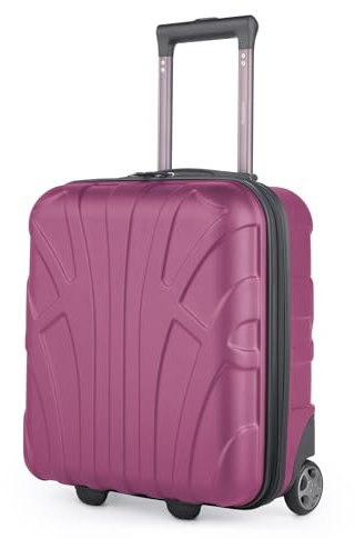 suitline - Kleiner Koffer 45x36x20 cm, Easyjet Freigepäck Underseat Handgepäck, Bordgepäck Trolley leicht, 30 Liter, ABS Hartschale, Magenta