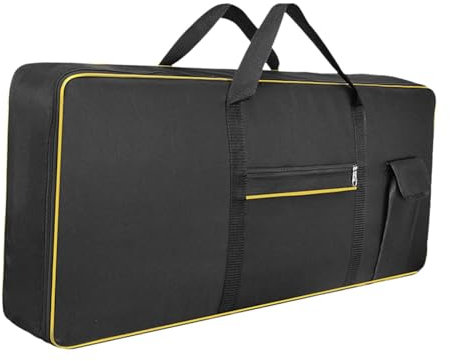 Generic Keyboard Tasche für 61 Tasten, E Piano Koffer 103 cm x 40 cm x 15 cm, Reiß- und Wasserfest Keyboard Tasche, Electric Piano Case, Electric Keyboard Piano Soft Bag für Konzert Aufführung, GELB