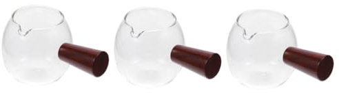 Garneck 3St Milchbecher aus Glas klar Espressokanne Multifunktions-Trinkbecher Kaffeetasse Milch geschossen kaffeekanne kaffeekännchen water cup tea cups Tasse für Milch transparente Tasse