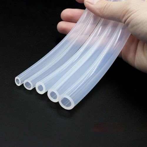 Tube de pompe péristaltique de 1 mètre ID 0,8 1 1,6 2,4 3,2 4,8 6,4 7,9 9,6 12,7 mm Tuyau en silicone souple flexible non toxique Transparent Qualité alimentaire-Transparent-1 mètre-ID 9,6 mm OD 14,6