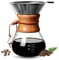 MIATTCLD Pour Over Coffee Maker, 800 ml Borosilicate Glass Coffee Pot, Coffee Machine with Double Layer Stainless Steel Filter for Home, Cafe, Office, Camping and Restaurant