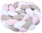 babybay Baby Kuschelschlange (Made in EU) - Kuschelschnecke in vielen Farben und Größen, Nackenrolle, Kopfschutz für Wickeltisch (weiß/beige/rosé, 180cm)