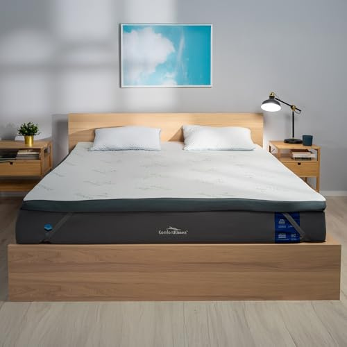 MKS Matratzentopper H3 160x200 Gelschaum 7cm Memory Foam Bambusbezug 3D | für Seiten-, Rücken- & Bauchschläfer, ideal für Boxspring & Studentenzimmer, rutschfeste Unterseite, luftdurchlässig