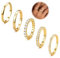 Dochais Ringe Gold Damen 14K Vergoldete Fingerring Stapelring Zirkonia Diamant Ring Frauen Ring Gold Wasserfest Schmuck Set Statement Daumenring Schmale Ringe Schmuck Geschenke Größe 49-62