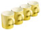 Cooks Professional 4 Piece Colourful Stoneware Mug Set | Tea Coffee Hot Chocolate Drinking Cups | Microwave Dishwasher Refrigerator Freezer Safe | 350ml Capacity | Yellow