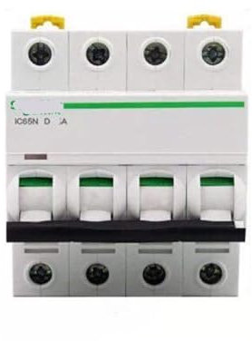 TJXADNEV Petit disjoncteur 4P IC65N, Interrupteur à air de Type C, triphasé, Quatre Fils, 63A(25A)