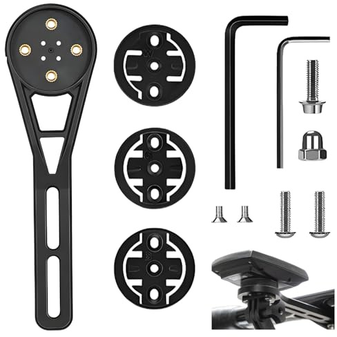 Fahrrad Halterung für Aero Lenker,Support Intégré pour Ordinateur Vélo Course pour Garmin Edge,Aero Integrated Handlebar Out Front Combo Mount Kompatibel mit Garmin Edge Wahoo Elemnt