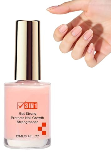 Nail Strengthener - Extra Strong Nail Hardener & Nail Polish Strengthener for Weak Thin Peeling Damaged Nails - Quick Dry Smoothing Nail Care with JOJOBA Oil & Vitamin E - 7-Day Nail Growth Nail Care